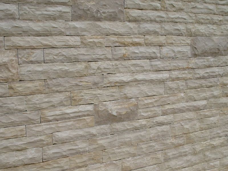 Mauersteine Dalmatia crema handbekantet, Schichthöhe 5-7cm
